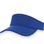 A blue visor is shown on top of a white background.