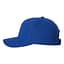 A plain blue baseball cap with a curved brim.
